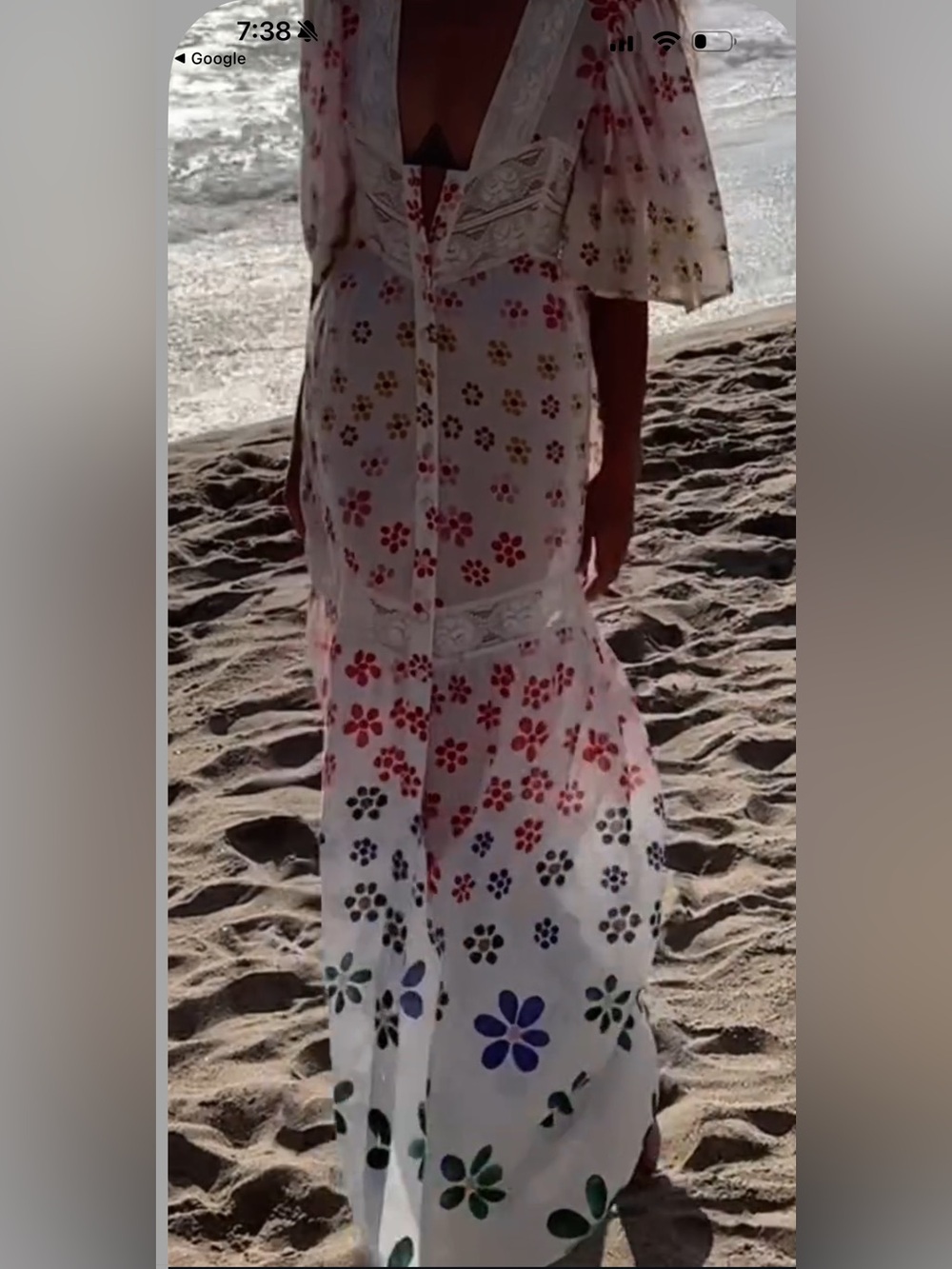Jen’s Pirate Booty Muse Maxi Dress in Rainbow Watercolor Daisy Print Medium $279 - Picture 2 of 16